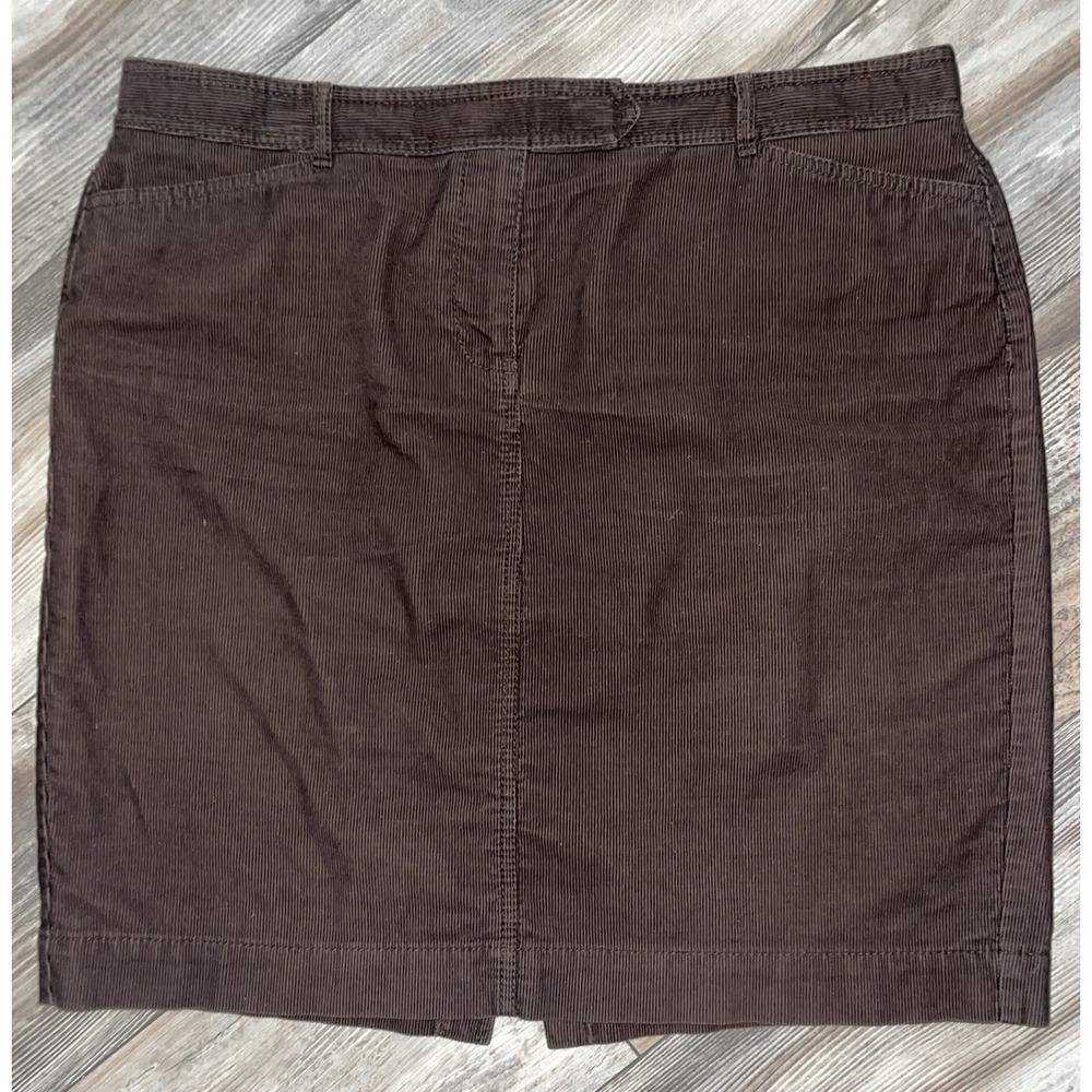 Ann Taylor LOFT Brown Corduroy Skirt Womens Size‎ 14
